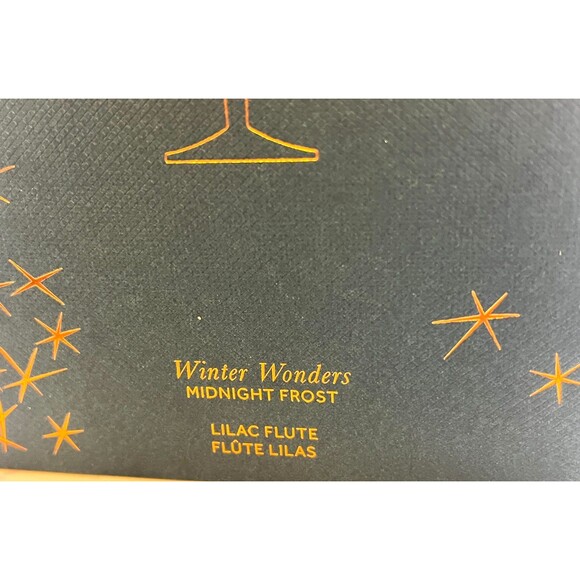 WATERFORD Winter Wonders Crystal Champaign Flute Glass MIDNIGHT FROST LILAC New - Picture 8 of 9